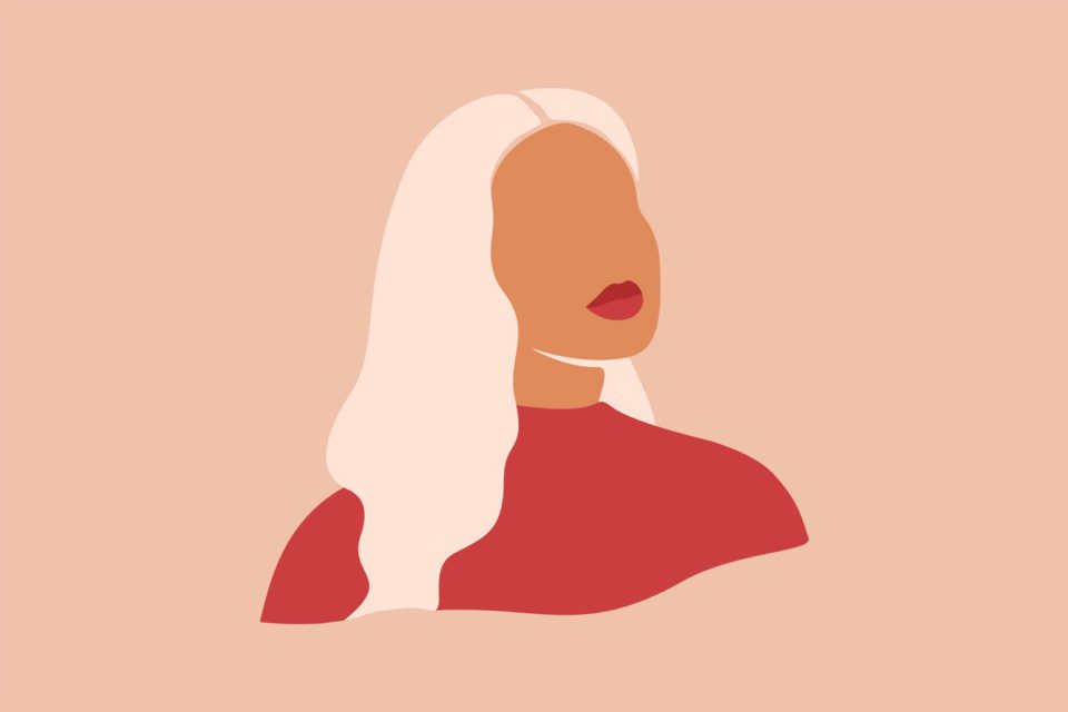 Illustration d'une femme blonde