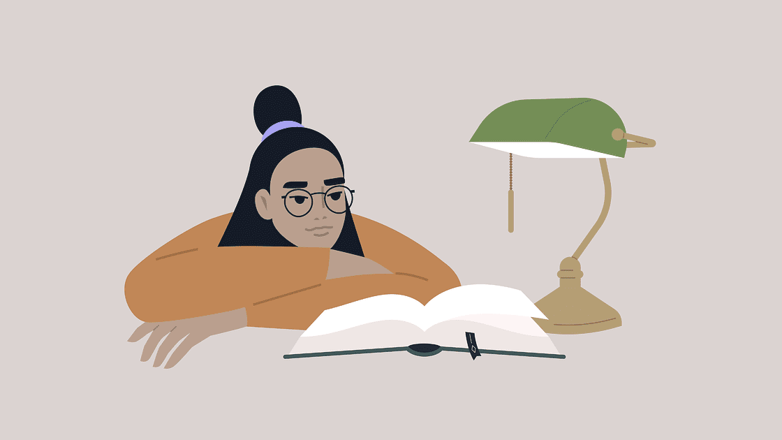 Woman reading a book